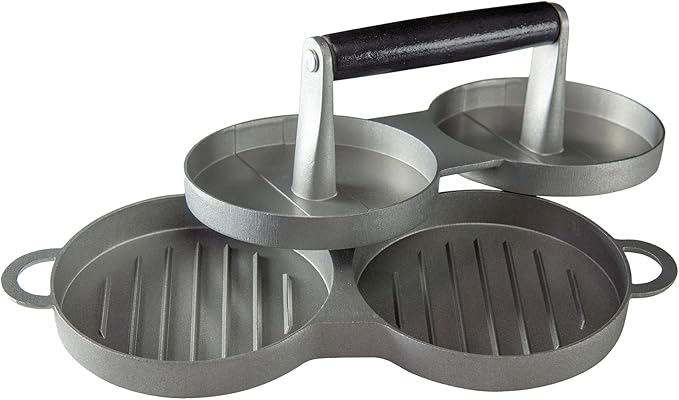 Char-Broil double burger press made of cast aluminum