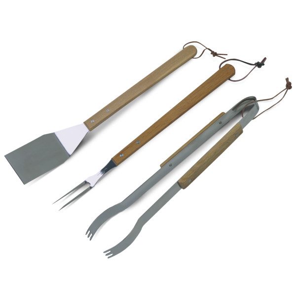 Char-Broil Deluxe 3-piece BBQ tool set with bamboo handles