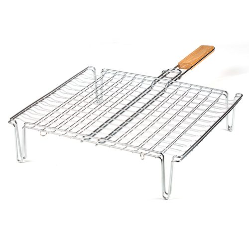 wire mesh grill basket with feet for BBQ grilling