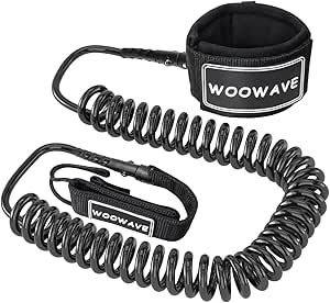 JILONG coiled SUP leash 300 cm TPU padded strap