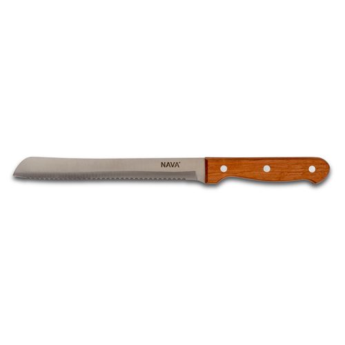 Terrestrial serrated bread knife with wooden handle 33 cm