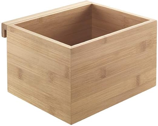 Mettalex bamboo wall mounted storage box large